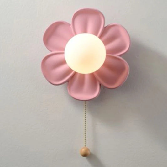 Applique Murale Fleur avec Lumière Boule