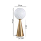 Lampe doré en laiton boule blanche Ony