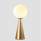 Lampe doré en laiton boule blanche Ony