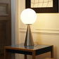 Lampe doré en laiton boule blanche Ony