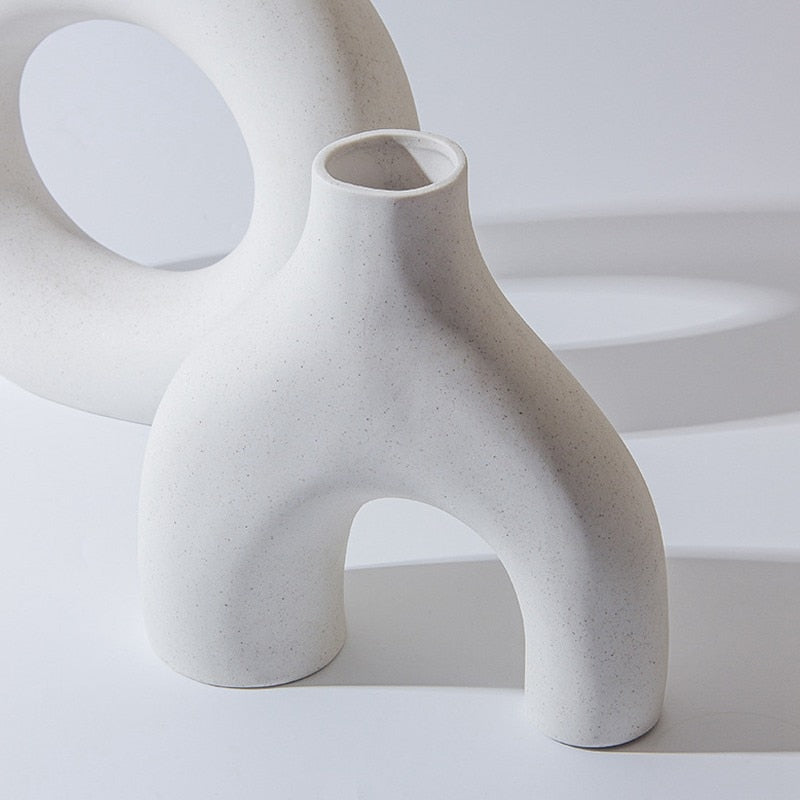 Vase en céramique blanc Aima