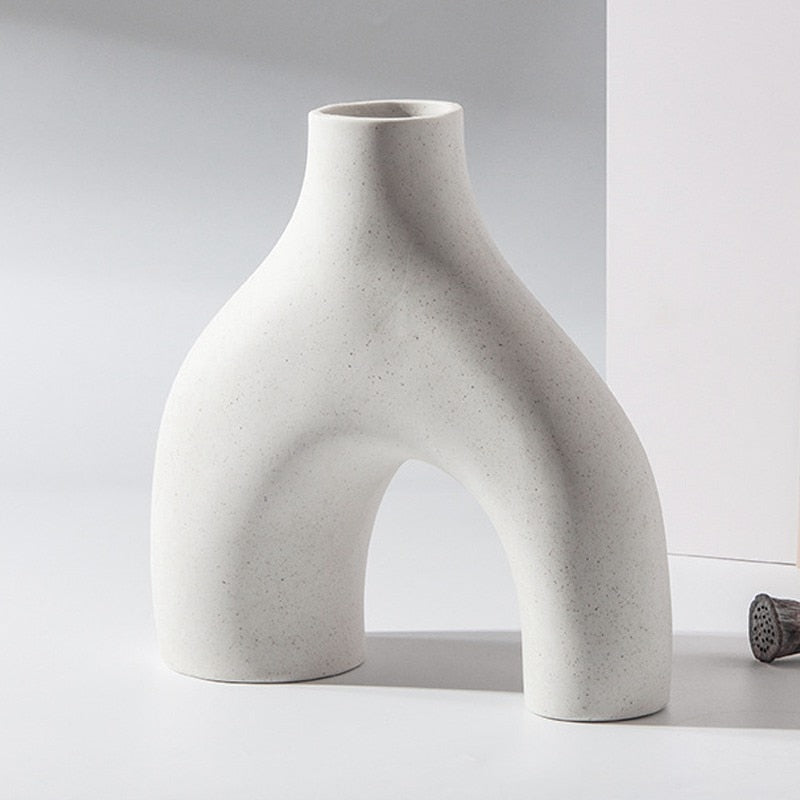 Vase en céramique blanc Aima